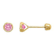 [KDGBQ.452] BROQUEL BIS 3MM ROSA 10K - KDGBQ.452