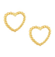 [KDGBQ.487] BROQUEL CORAZON BOLITAS 10K - KDGBQ.487