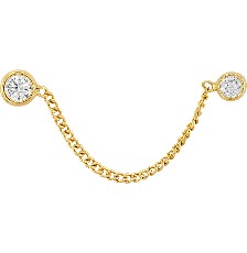 [KDGBQ.587] BROQUEL SINGLE BISEL 3MM 10K PIEZA INDIVIDUAL - KDGBQ.587