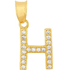 DIJE INICIAL CIRCONIAS H 10K - KDGD.729