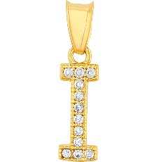 DIJE INICIAL CIRCONIAS I 10K - KDGD.730