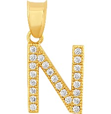 DIJE INICIAL CIRCONIAS N 10K - KDGD.735