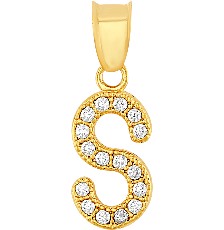 DIJE INICIAL CIRCONIAS S 10K - KDGD.739