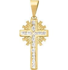 DIJE CRUZ SOL 10K - KDGD.781