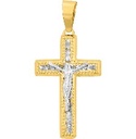 DIJE CRISTO BCO CIRCS DIAMANTADA 10K - KDGD.794