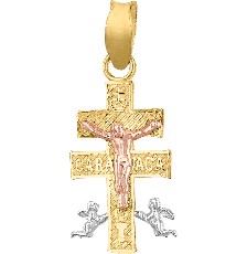 DIJE MINI CARAVACA 3 COLORES 10K - KDGD.797