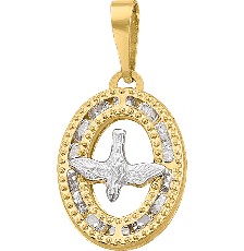 [KDGM.812] MEDALLA ESPÍRITU SANTO OVAL 10K - KDGM.812