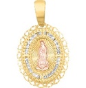 MEDALLA GUADALUPE FILIGRANA CIRCONIA 10K - KDGM.824