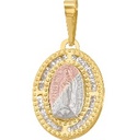 MEDALLA GUADALUPE 3 COLORES CZ 10K - KDGM.825