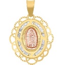 MEDALLA OVAL VIRGEN ROSA 10K - KDGM.827