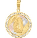 MEDALLA GUADALUPE RAYOS 3 COLORES 10K - KDGM.845