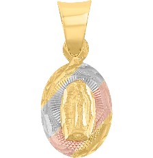 [KDGM.853] MEDALLA GUADALUPE OVAL MINI 3C 10K - KDGM.853