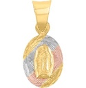 MEDALLA GUADALUPE OVAL MINI 3C 10K - KDGM.853