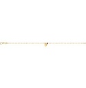 PULSERA CORAZON RUBI 18CM 10K - KDGP.895