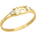 ANILLO 15 AÑOS 2 CIRCS 14K - KDG14R.996