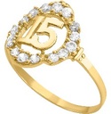 ANILLO 15 AÑOS ROSETA 14K - KDG14R.997