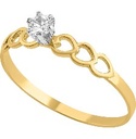 ANILLO SOLIT CORAZONES 14K - KDG14R.998