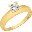 ANILLO SOLITARIO LISO 14K - KDG14R.1000