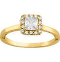 ANILLO SOLITARIO CUADRO 14K - KDG14R.1002