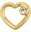 BROQUEL MINI CORAZON 14K - KDG14BQ.1015