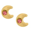 BROQUEL MINI LUNA DIAMANTADA 14K - KDG14BQ.1023