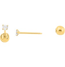 [KDG18BQ.1027] BROQUEL PRIMER DIAMANTE 4PT 18K - KDG18BQ.1027