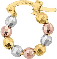 ARRACADAS BOLITAS 3 COLORES CH 14K - KDG14E.1032