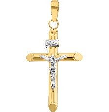 [KDG14M.1035] DIJE CRISTO BLANCO 14K - KDG14M.1035