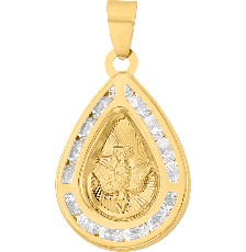 [KDG14M.1038] MEDALLA GOTA E.SANTO 14K - KDG14M.1038