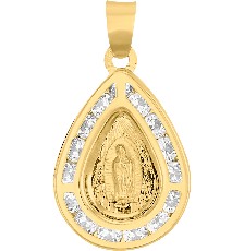 [KDG14M.1040] MEDALLA MINI GOTA GUADALUPE 14K - KDG14M.1040