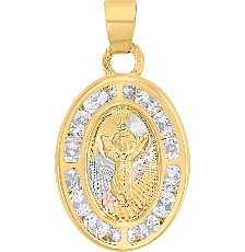 [KDG14M.1041] MEDALLA OVAL NIÑO DIVINO 14K - KDG14M.1041