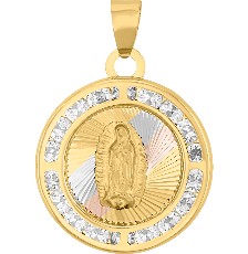 [KDG14M.1042] MEDALLA GUADALUPE RAYOS AMA 14K - KDG14M.1042