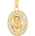 MEDALLA OVAL SAGRADO CORAZON AMA 14K - KDG14M.1045