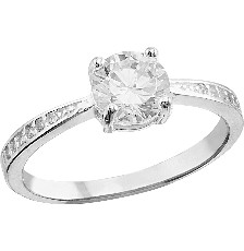 ANILLO SOLIT 4UÑAS DELGADO .925 - KDSIR.21e