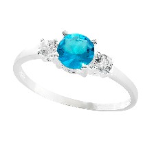 ANILLO SOLITARIO CIELO .925 - KDSIR.25e