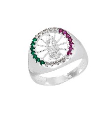 ANILLO VIRGEN TRICOLOR CIRCS .925 - KDSIR.73e