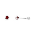 BROQUEL BISEL 3MM ROJO .925  - KDSIBQ.149p