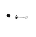 BROQUEL RECTO CUADRO 3MM NEGRO .925 - KDSIBQ.156p