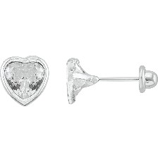 [KDSIBQ.170p] BROQ BISEL CORAZON R. 6X6 .925 - KDSIBQ.170p