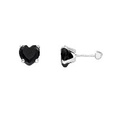 BROQUEL CORAZON 7MM NEGRO .925 - KDSIBQ.172p