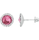 BROQUEL CIRCULO ROSA .925 - KDSIBQ.206p