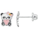 BROQUEL PANDA ESMALTADO .925 - KDSIBQ.224p