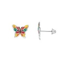 BROQUEL MARIPOSA MULTICOLOR  .925 - KDSIBQ.225p