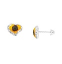 BROQUEL CORAZON GIRASOL .925 - KDSIBQ.231p