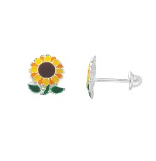 [KDSIBQ.232p] BROQUEL GIRASOL ESMALTE RECTO .925 - KDSIBQ.232p