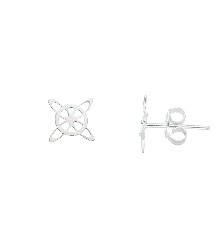 BROQUEL NUDO  ESTRELLA .925 - KDSIBQ.233p