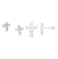 [KDSIBQ.246p] BROQUEL CRUZ CIRCONIA 2.5MM .925 - KDSIBQ.246p