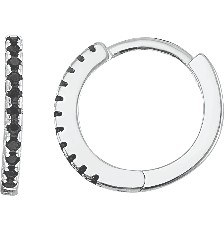 [KDSIE.260e] HUGGIE MINI LINEA NEGRA .925 - KDSIE.260e