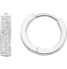 HUGGIE DOS LINEAS CIRC FRENTE .925 - KDSIE.265e