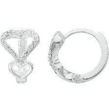 HUGGIE DOBLE CORAZON .925 - KDSIE.275e